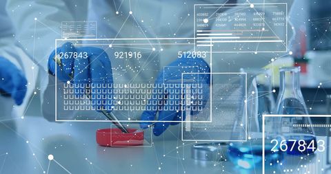 Scientists Analyzing Data with Digital Interface Technology - Download Free Stock Images Pikwizard.com