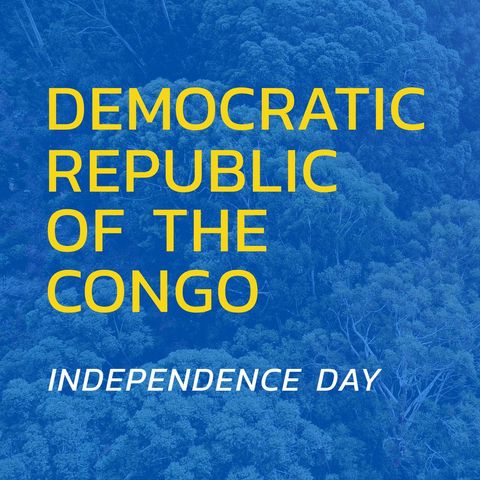 Congo independence day celebration with forest background