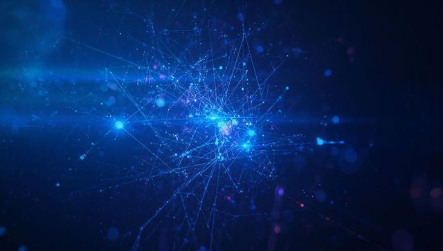 Glowing Network with Digital Nodes and Light Connections