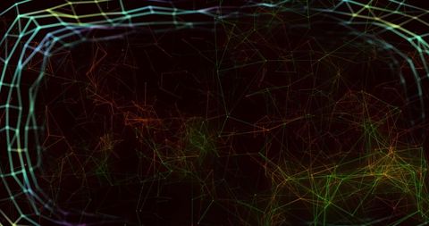 Abstract Digital Network on Black Background - Download Free Stock Images Pikwizard.com