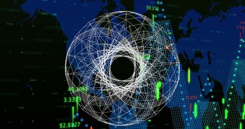 Global Finance Technology Abstract with Digital Data - Download Free Stock Images Pikwizard.com