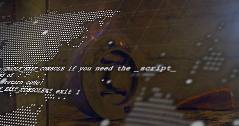 Engineering concept with flange and code overlay