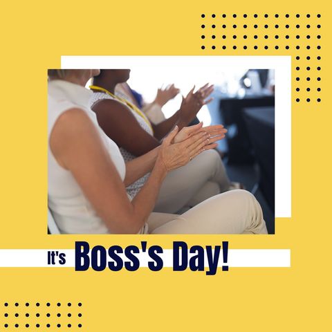 celebrating boss's day with enthusiastic applause - Download Free Stock Templates Pikwizard.com