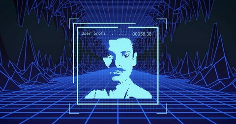 Digital Interface with Facial Recognition Technology - Download Free Stock Images Pikwizard.com