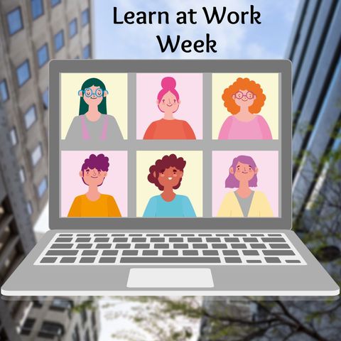 colleagues in virtual meeting during learn at work week - Download Free Stock Templates Pikwizard.com