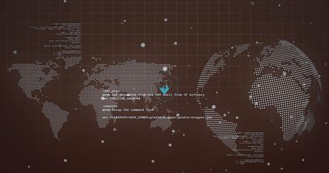 Digital World Map with Coding and Globalization Concepts - Download Free Stock Images Pikwizard.com