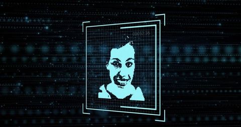 Futuristic Face Scanning Technology Interface with Neon Details - Download Free Stock Images Pikwizard.com