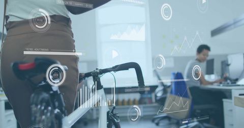 Digital overlay technology in modern office workspace