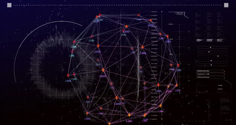 Global Digital Interface with Data Processing Animation