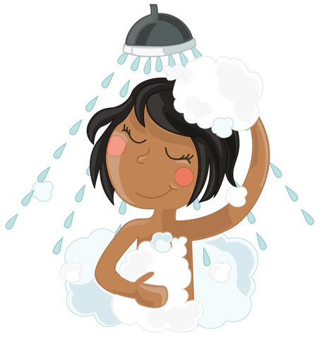 transparent vector illustration of woman enjoying shower routine - Download Free Stock Videos Pikwizard.com