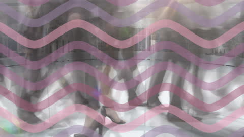 Abstract Movement of Diverse Professionals in Multicolored Design