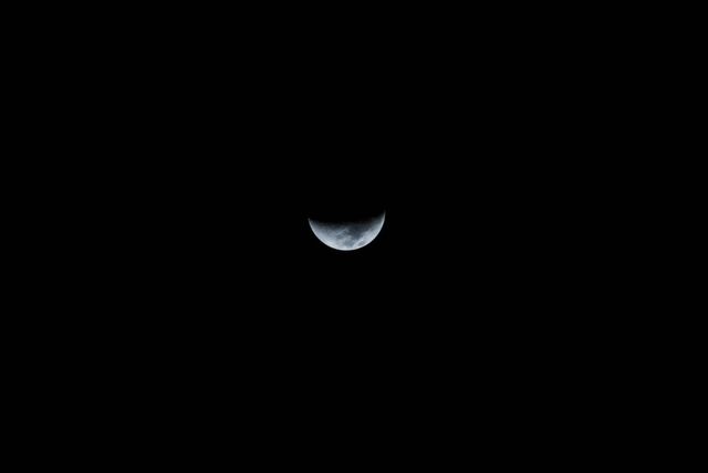 Lunar Eclipse Over Dark Night Sky - Download Free Stock Photos Pikwizard.com