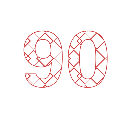 Decorative Number 90 with Geometric Design on Transparent Background - Download Free Stock Videos Pikwizard.com