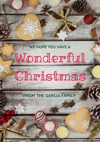 festive christmas card template with warm holiday greeting - Download Free Stock Templates Pikwizard.com