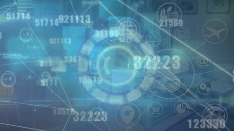 Abstract Digital Network and Data Exchange Animation