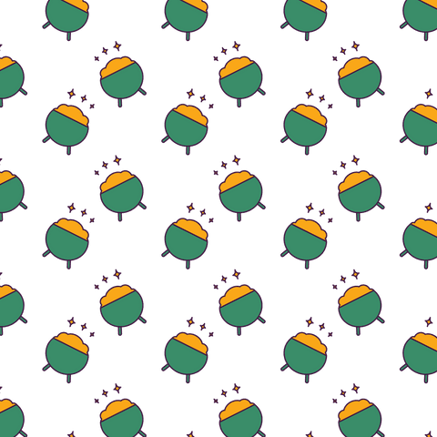 pattern of cartoon gold pans on transparent background for saint patrick's day - Download Free Stock Videos Pikwizard.com
