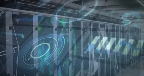 Innovative Data Flow in High-Tech Server Room