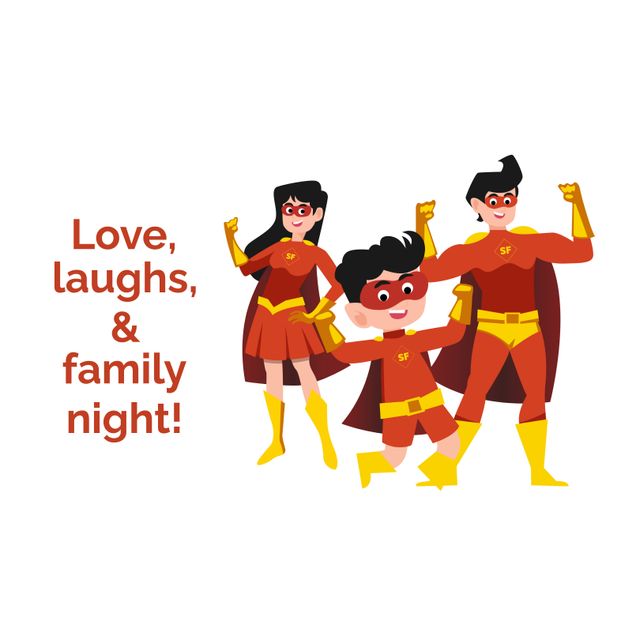 Superhero Family Celebrating Love, Laughs, and Togetherness - Download Free Stock Templates Pikwizard.com