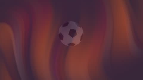 Digital Animation of Falling Soccer Balls with Abstract Background