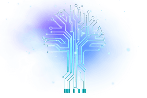 futuristic circuit tree with glowing elements on transparent background - Download Free Stock Videos Pikwizard.com