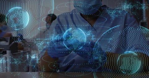 Innovative holographic globe interaction in medical lab