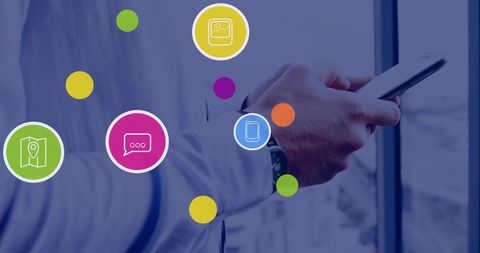 Businessman Utilizing Digital Interface with Media Icons - Download Free Stock Images Pikwizard.com