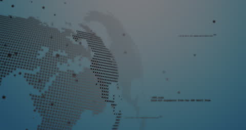 Digital Data Streaming Across Global Map Visualization