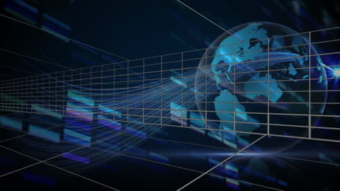 Digital World Animation with Dynamic Light Trails