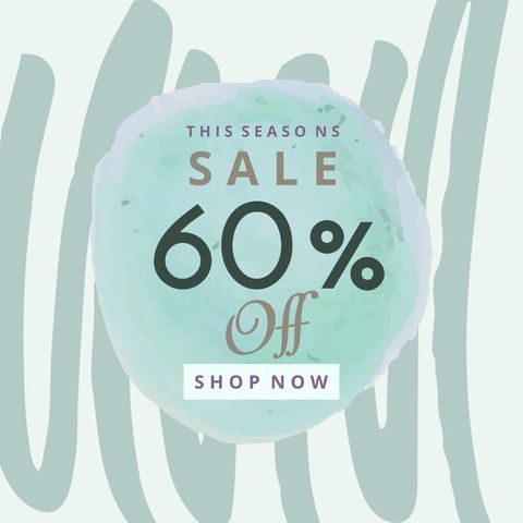 seasonal sale banner with 60% off promotion - Download Free Stock Templates Pikwizard.com
