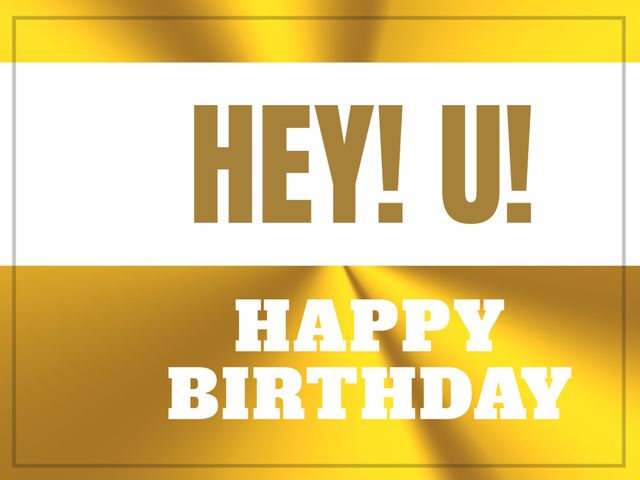 Golden Birthday Greeting Card with Bold Text and Warm Design - Download Free Stock Templates Pikwizard.com