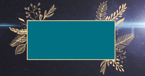 Elegant Floral Frame with Blue Background for Festive Occasions - Download Free Stock Images Pikwizard.com