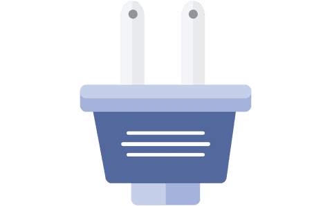 digital blue plug illustration on transparent background - Download Free Stock Videos Pikwizard.com