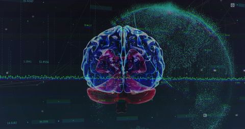 Digital Brain with Data Streams Representing AI Advancements - Download Free Stock Images Pikwizard.com