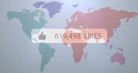 Global Social Media Popularity Concept with Likes Counter - Download Free Stock Images Pikwizard.com