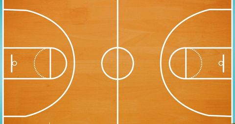 high angle view of orange basketball court with markings - Download Free Stock Images Pikwizard.com