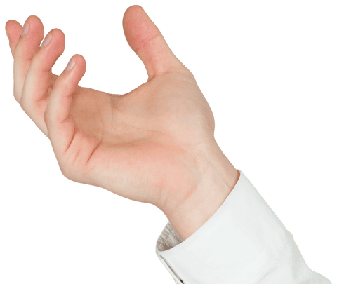 Caucasian Male Hand Outstretched on Transparent Background - Download Free Stock Videos Pikwizard.com