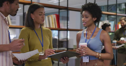 Diverse Business Team Collaborates at Office Meeting