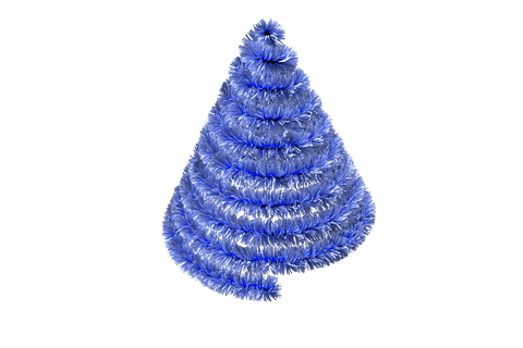 Transparent tinsel christmas tree overlay decor