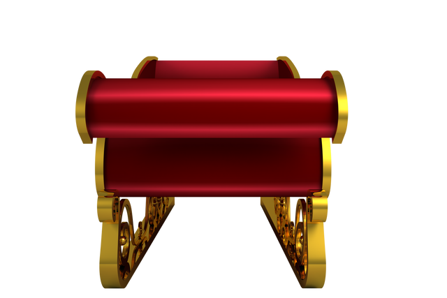 Transparent Red and Gold Santa Sleigh from the Front - Download Free Stock Videos Pikwizard.com