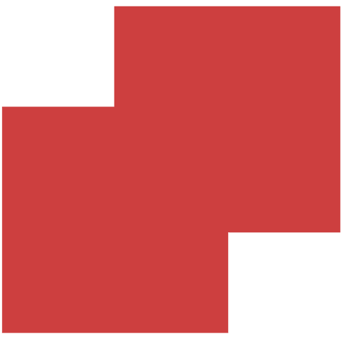 Red Abstract Shape with Copy Space on Transparent Background