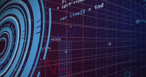 Data Analytics and Code with Circular Patterns - Download Free Stock Images Pikwizard.com