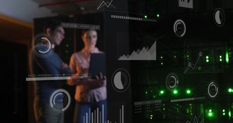 Data Analysts Collaborating in High-Tech Server Room - Download Free Stock Images Pikwizard.com