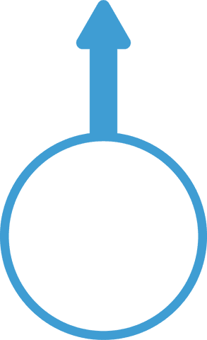 Blue Arrow and Circle on Transparent Background for Direction Concept - Download Free Stock Videos Pikwizard.com