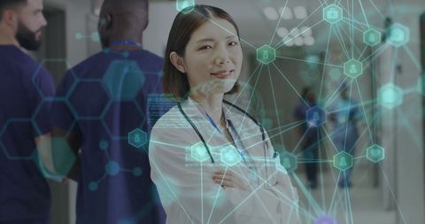 Digital Medical Connectivity with Female Doctor in Modern Hospital - Download Free Stock Images Pikwizard.com