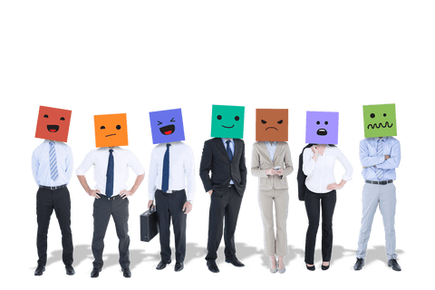 transparent background business team with emoticon faces - Download Free Stock Videos Pikwizard.com