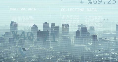 Financial Data Overlays on City Skyline Illustrating Economic Flow - Download Free Stock Images Pikwizard.com