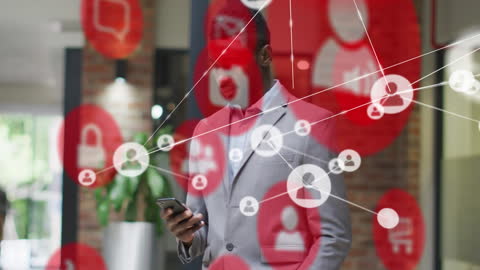 Businessman Using Smart Technology in Digital Network Environment