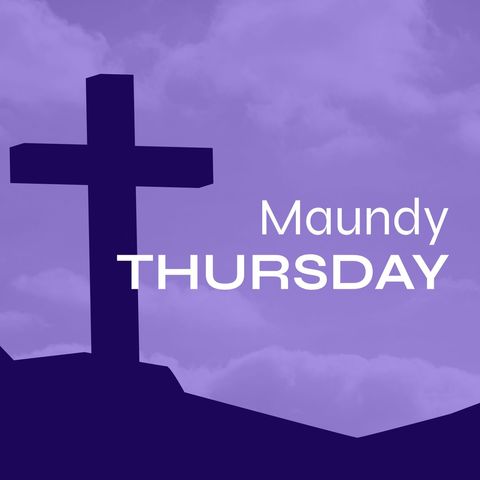 Maundy Thursday Celebration Concept with Cross Silhouette - Download Free Stock Templates Pikwizard.com