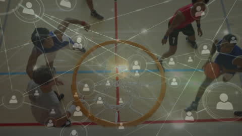 Digital Connections Overlay on Basketball Game