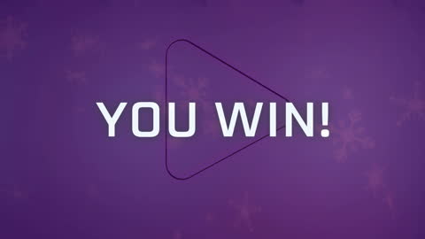 You Win Message with Playful Purple Background